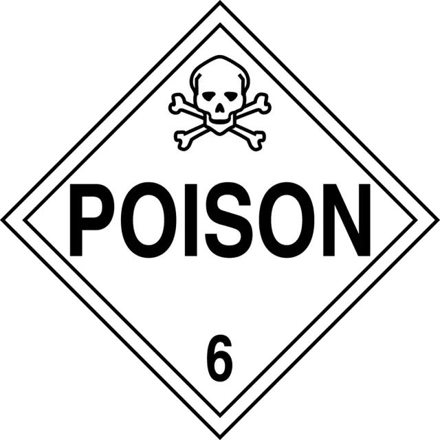 Accuform MPL601MG50 DOT Placard: Hazard Class 6 - Poison