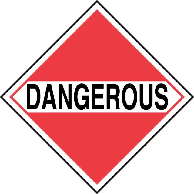 Accuform MPLM01FV25 DOT Placard: For Mixed Loads - Dangerous