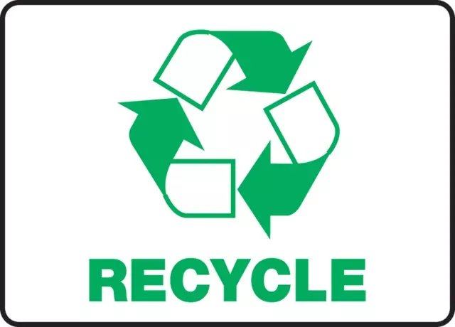 Accuform MPLR574VS Safety Sign: (Graphic) Recycle