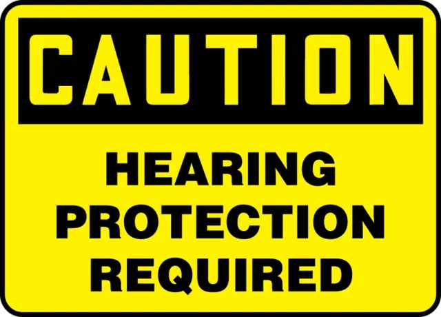 Accuform MPPA630XP OSHA Caution Safety Sign: Hearing Protection Required