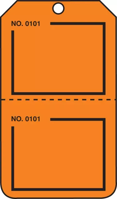 Accuform TPP225CTP Safety Tag: Blank Numbered - Perforated