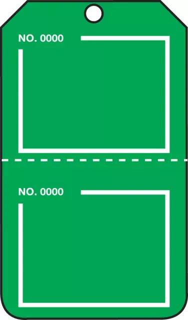 Accuform TPP227PTM Safety Tag: Numbered Blank - Perforated