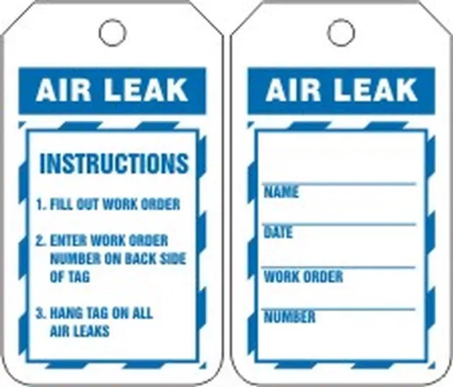 Accuform TRS253PTM Inspection Status Safety Tag: Air Leak