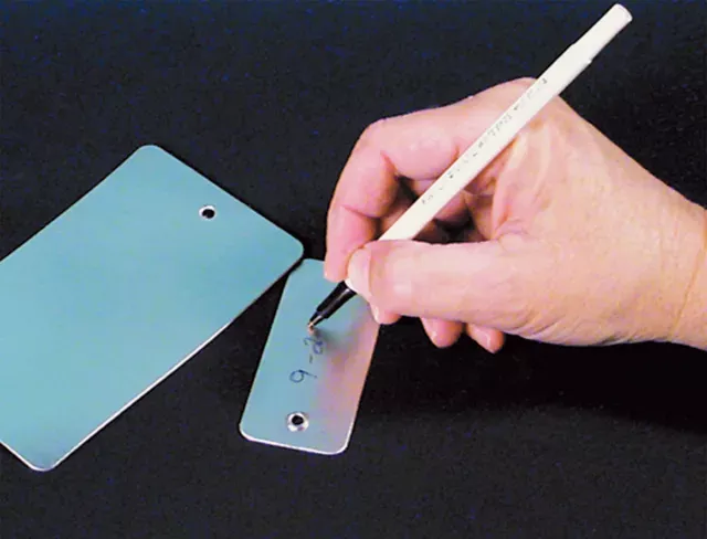 Accuform TWB641 3/4" x 3" Soft Aluminum Tags, Eyelet Hole