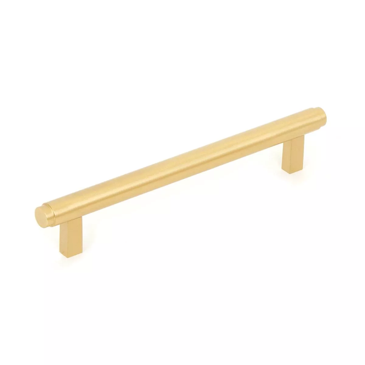 Bellevue Solid Brass Plain Bar Pull Brushed Satin Brass 160mm