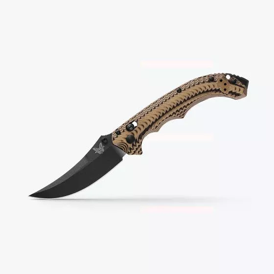 Benchmade Mini Bedlam 865BK-01 – 3.45″ Black CPM-S90V Scimitar, Black G10, AXIS Lock