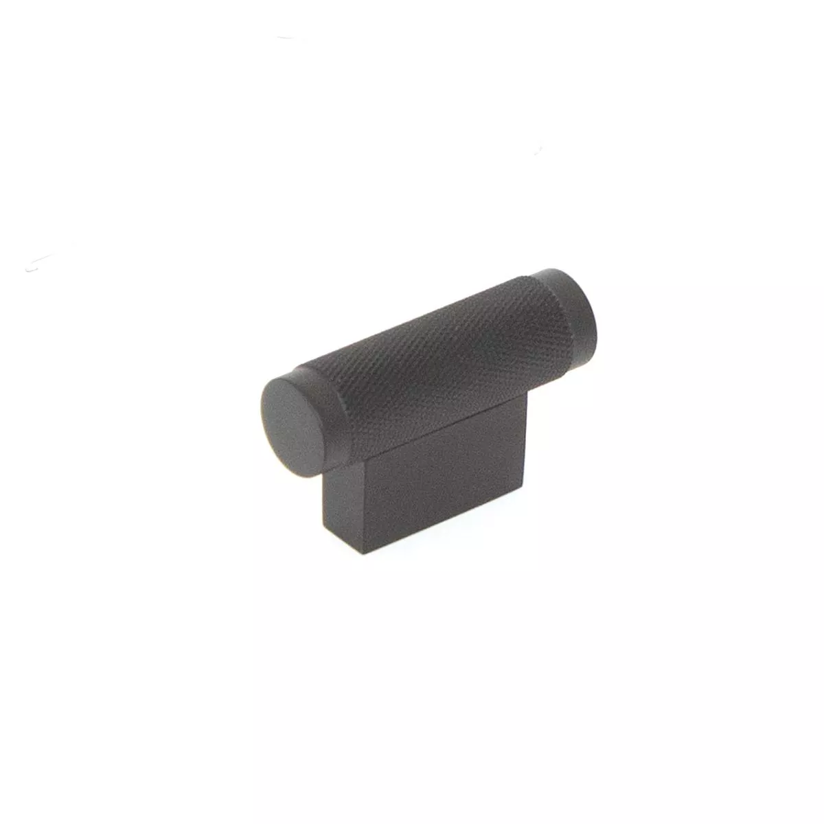 Brighton Solid Brass Knurled T Knob Matt Black 50mm