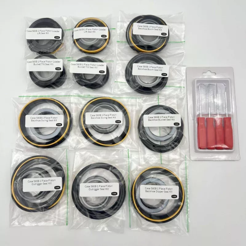 Case 580B 1 Piece Piston Whole Machine Kit w/ Free O-Ring Pick Set