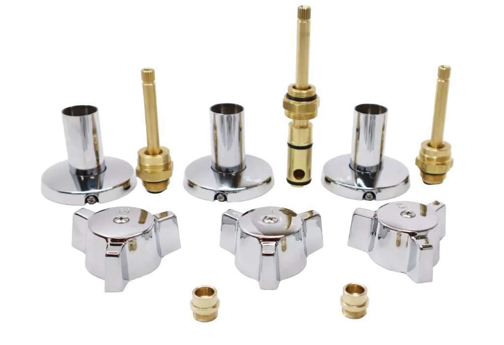 Chrome Plated 3 Handle Rebuild Kit for Indiana Brass Faucet - Noel's Plumbing Supply