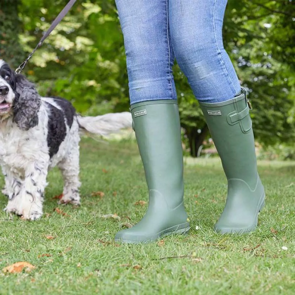 Classic Rubber Wellingtons - Green Size 7