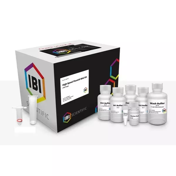 IBI Scientific IB47101 High-Speed Mini Plasmid Kit (100 Preps)