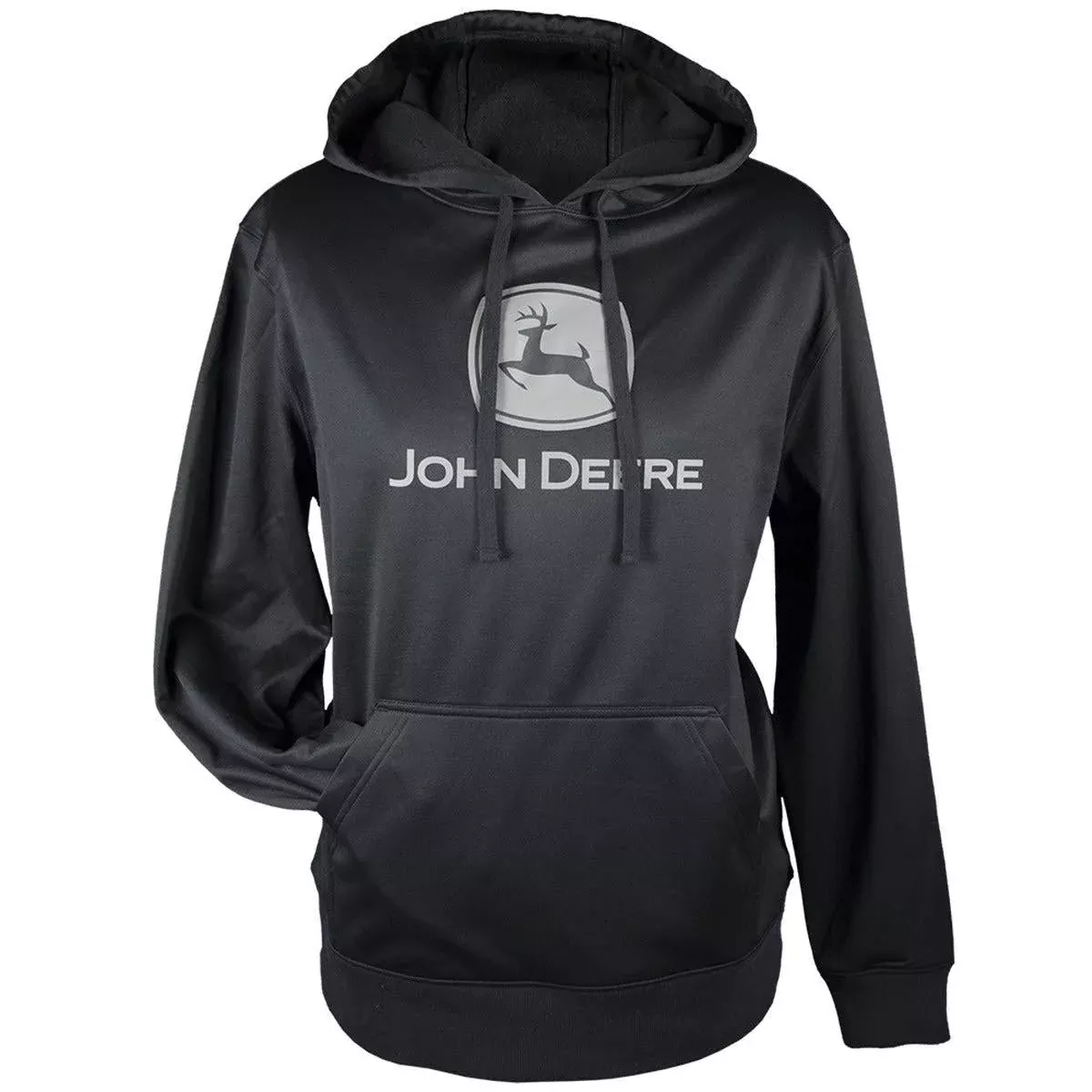 John Deere Men's Black Performance Polyester (2XL) Hoodie Sweatshirt -