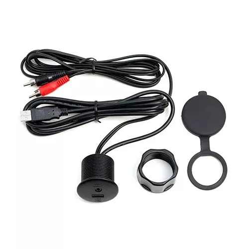 Poly-Planar ACX-11 Waterproof 6.5' Black USB/AUX Accessory Extension Cable