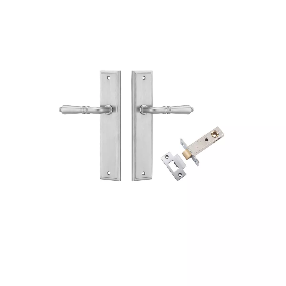Sarlat Lever Stepped Brushed Chrome Passage Kit