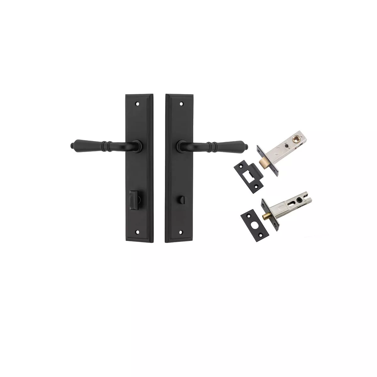 Sarlat Lever Stepped Matt Black Privacy Kit