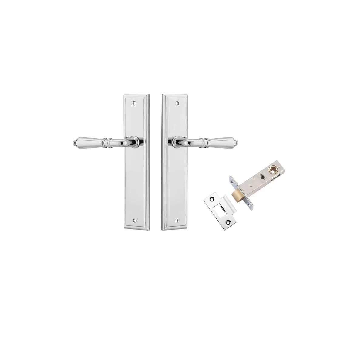 Sarlat Lever Stepped Polished Chrome Passage Kit