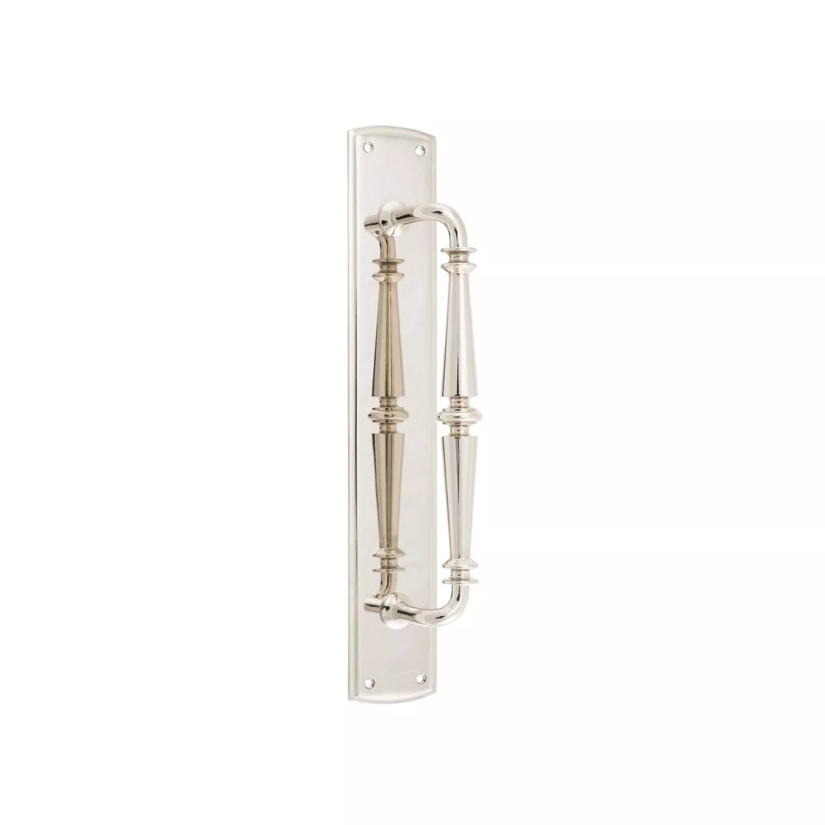 Sarlat Pull Handle on Backplate Polished Nickel