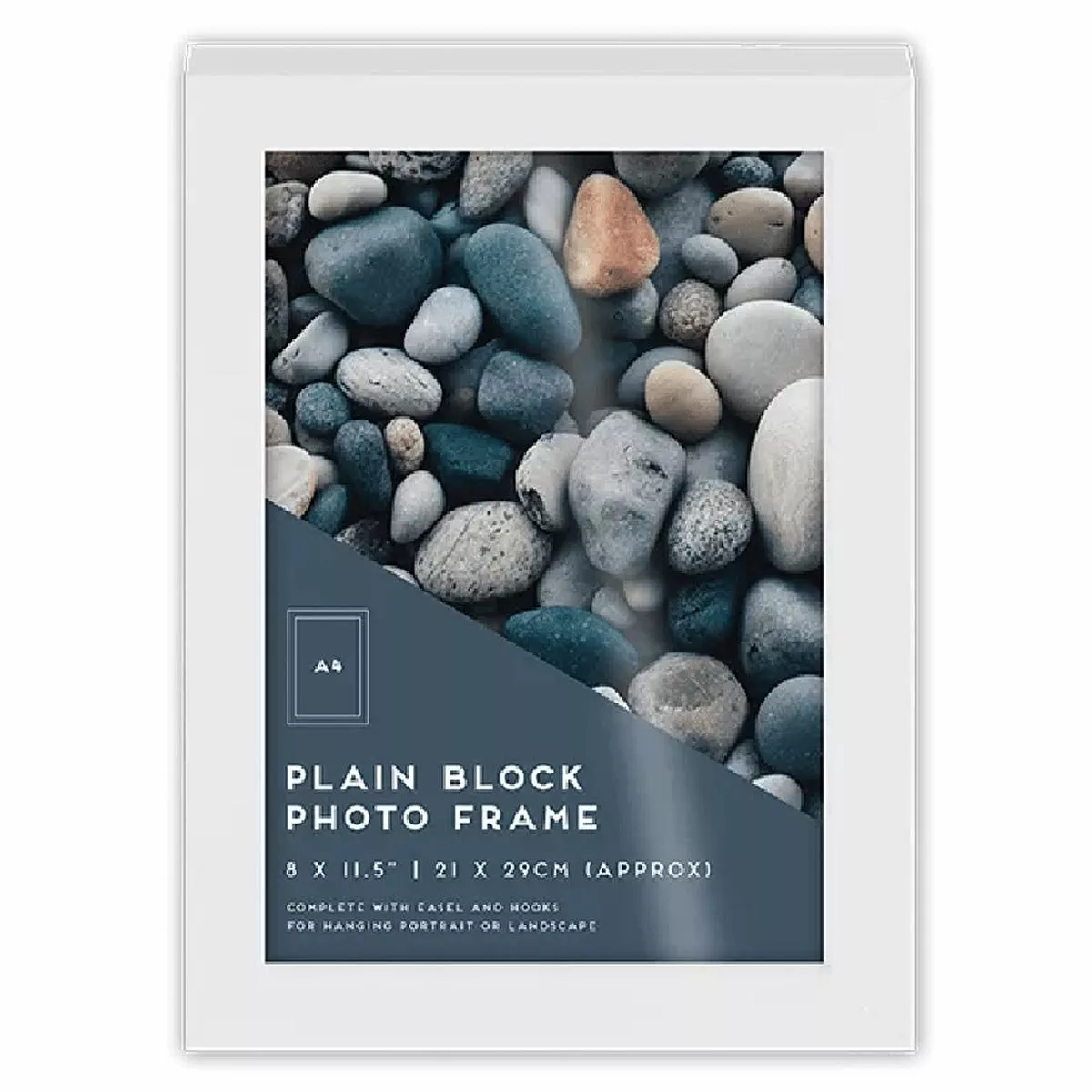 White Block Photo Frame A4